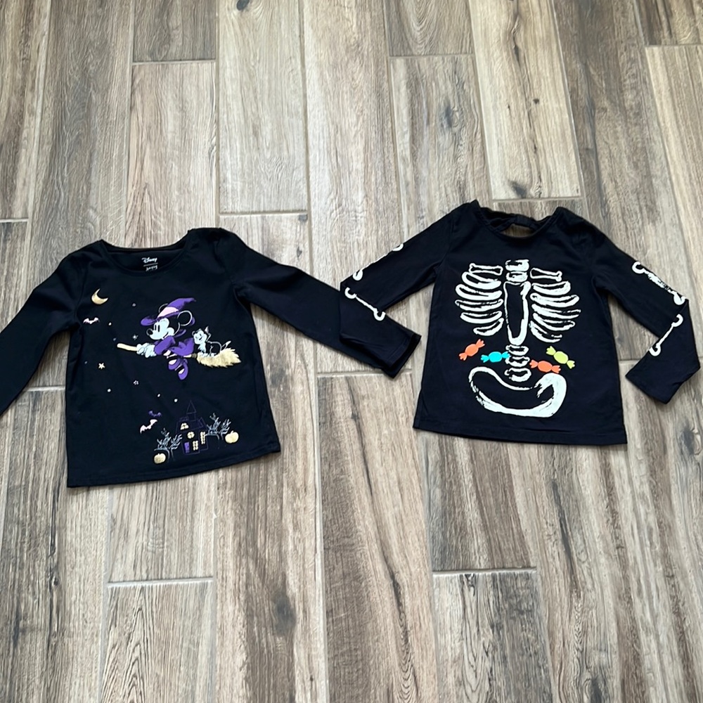 Halloween Tops Minnie Mouse Skeleton Size 5T